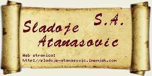 Sladoje Atanasović vizit kartica